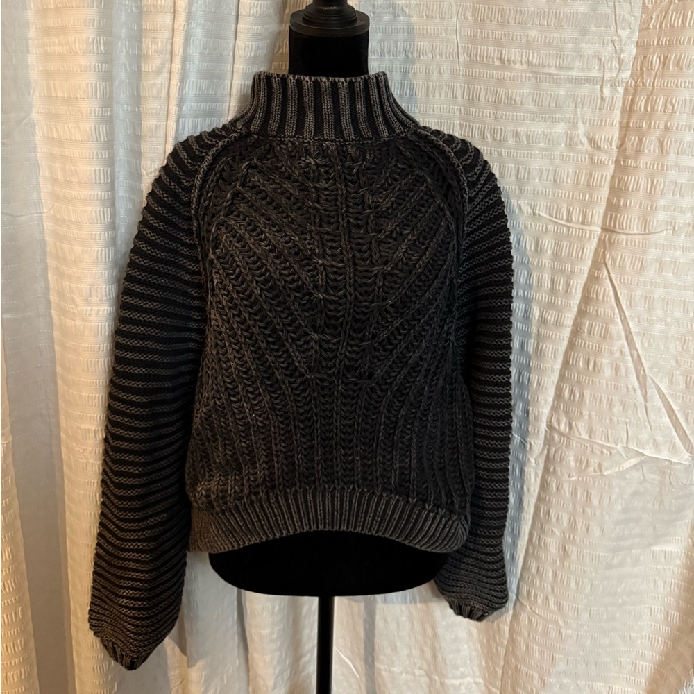 Chunky Knit Black Sweater